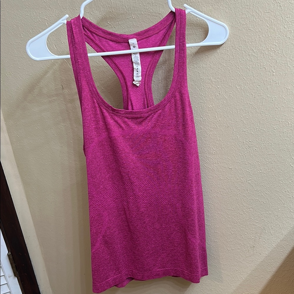 Lululemon Athletica Pink Swiftly racer back tank
